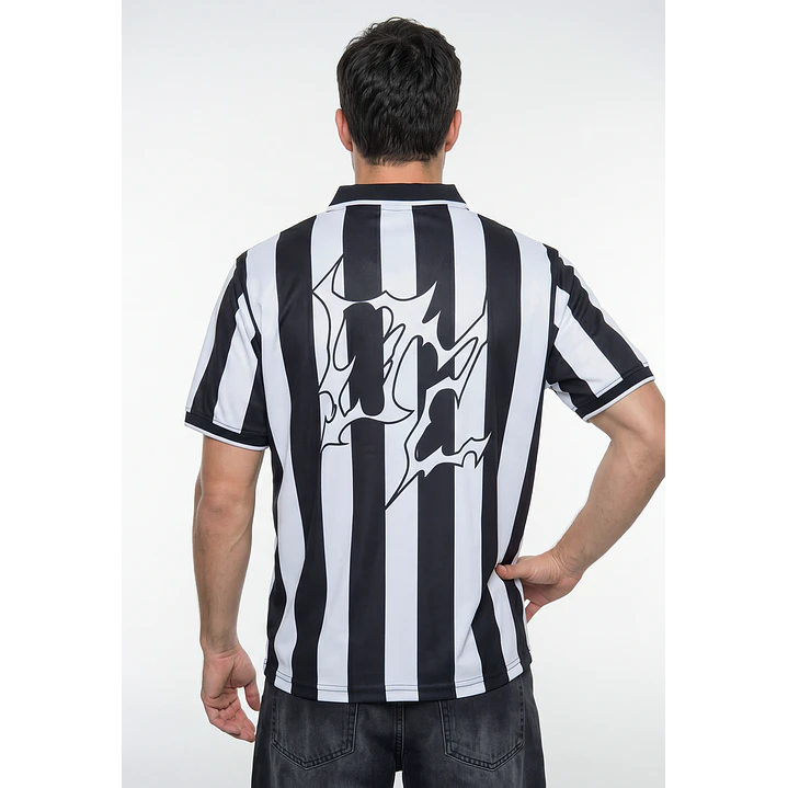 Polera Deportiva Retro Hombre Negro 3