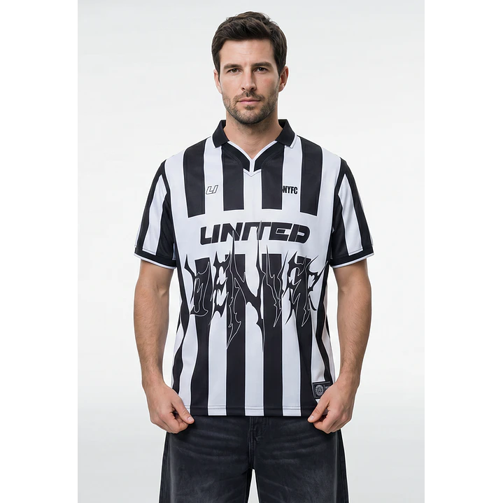 Polera Deportiva Retro Hombre Negro 1