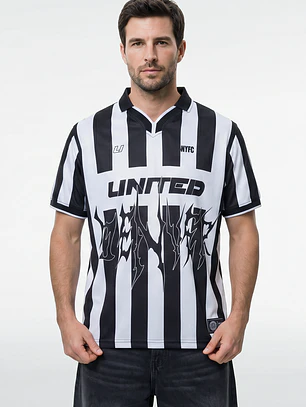 Polera Deportiva Retro Hombre Negro