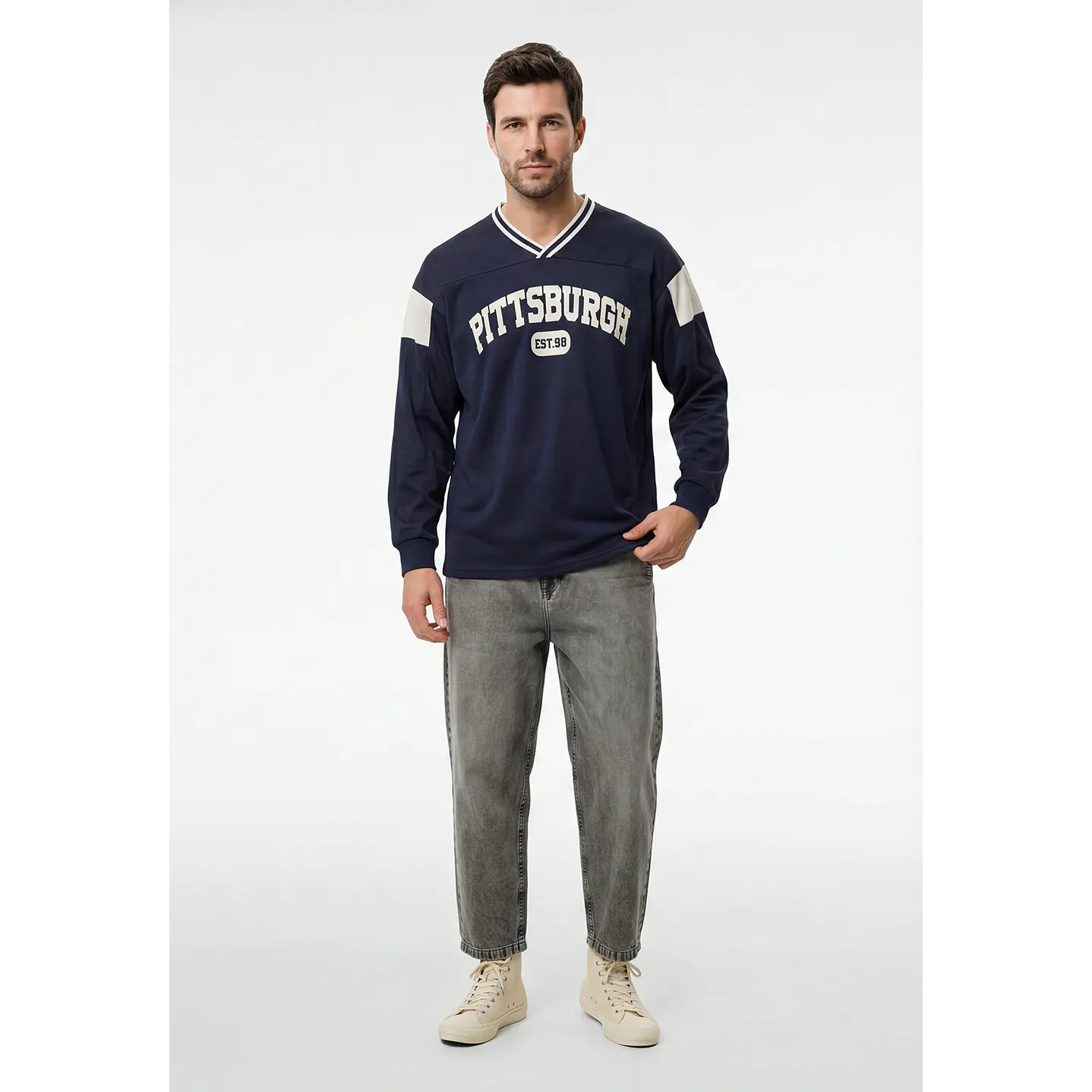 Polera Deportiva Hombre Azul 4