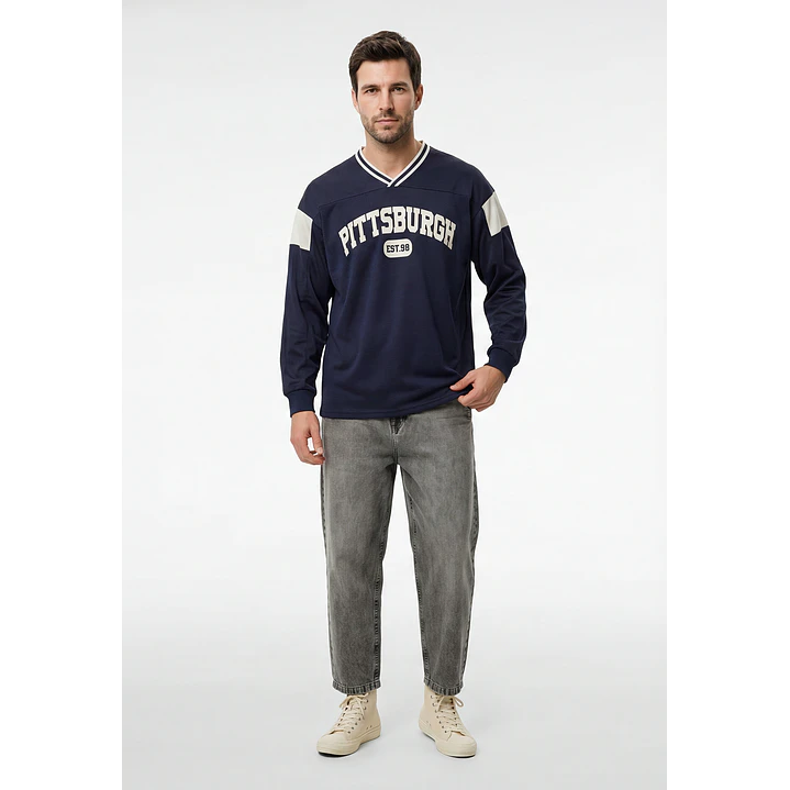 Polera Deportiva Hombre Azul 4