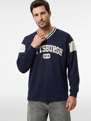 Polera Deportiva Hombre Azul