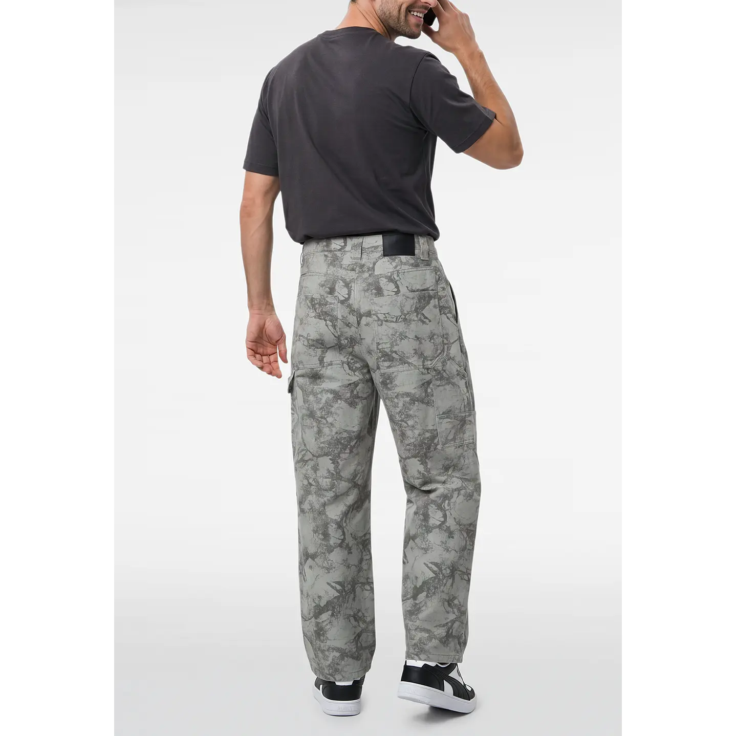 Jeans Camuflado Baggy Hombre Beige 3