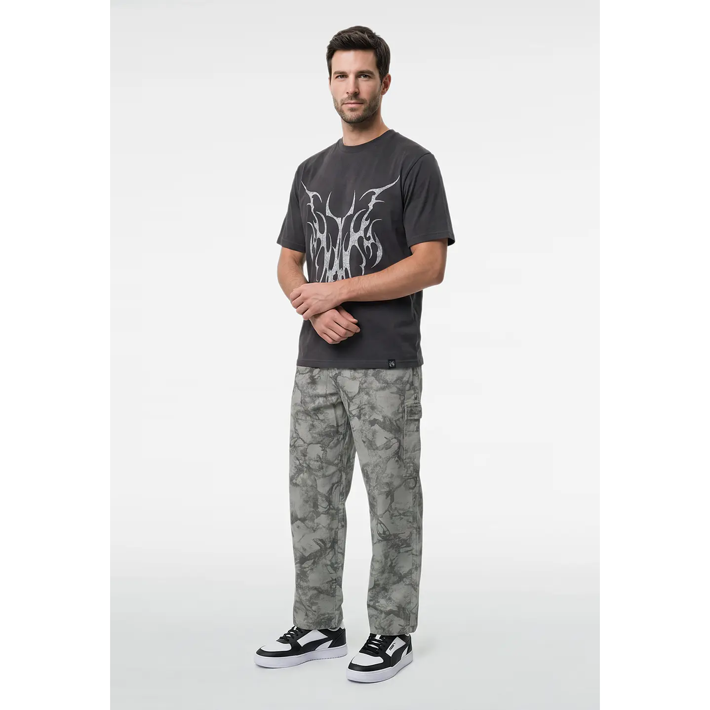 Jeans Camuflado Baggy Hombre Beige 4