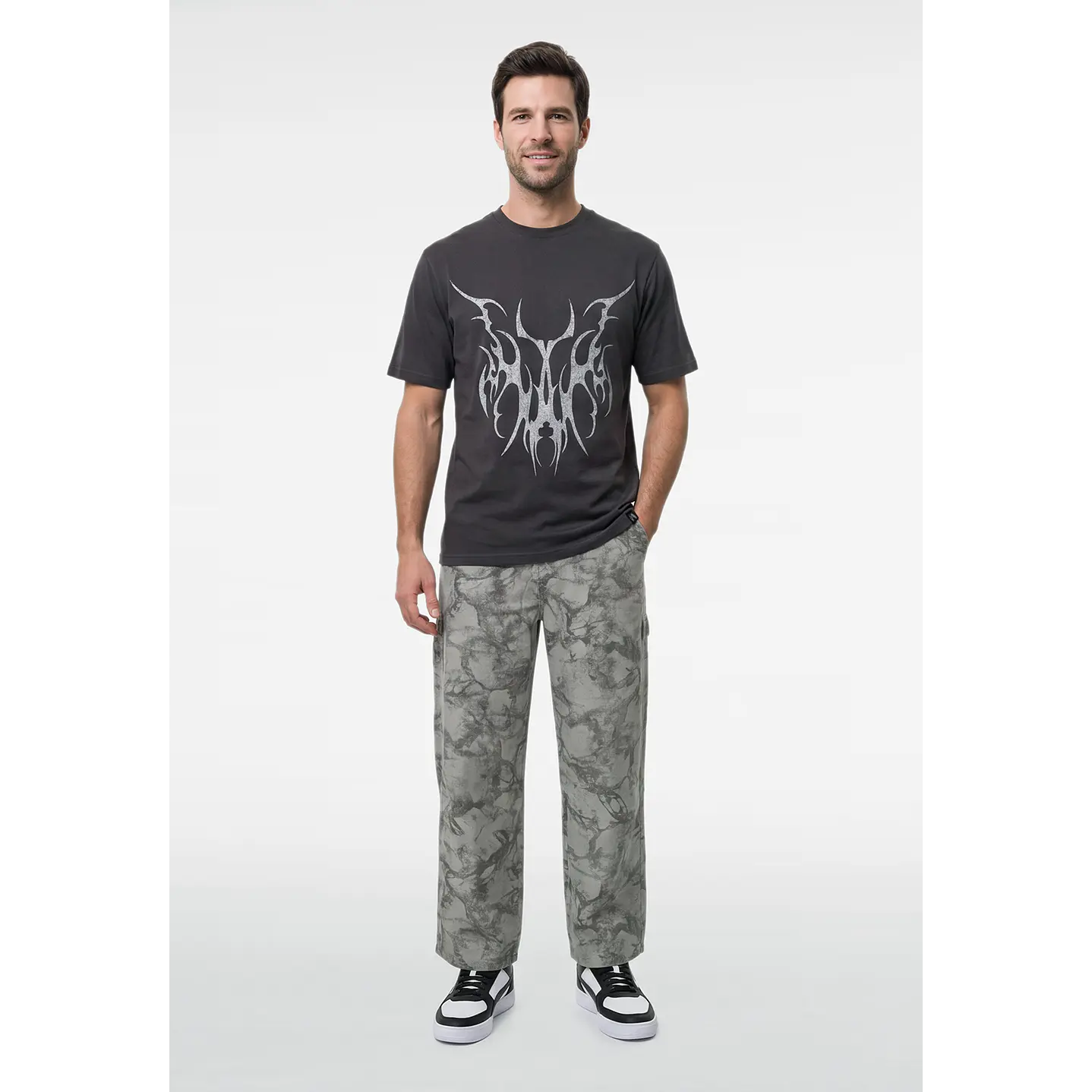 Jeans Camuflado Baggy Hombre Beige 1