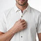 Camisa Lino Hombre Blanco - Miniatura 2