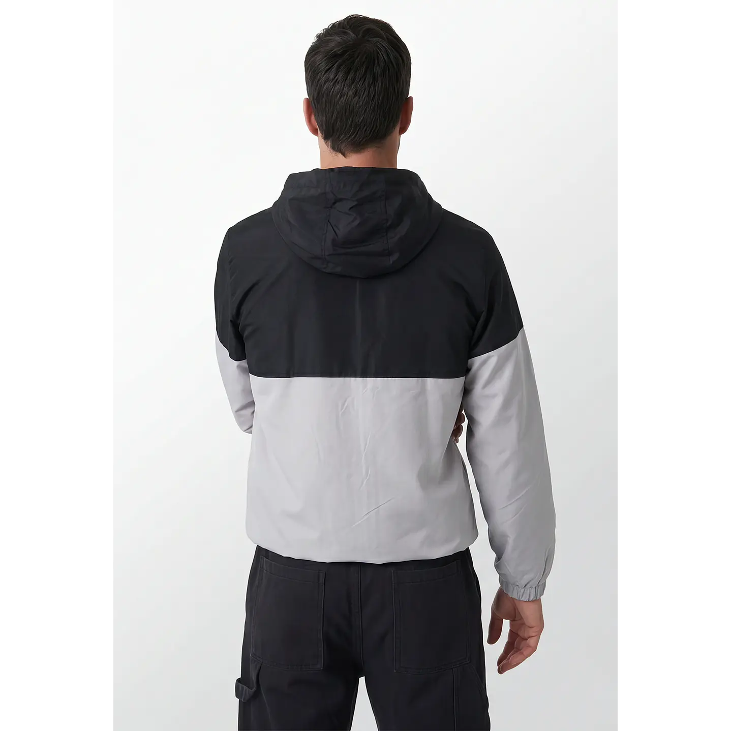 Cortaviento Bicolor Hombre Gris 3
