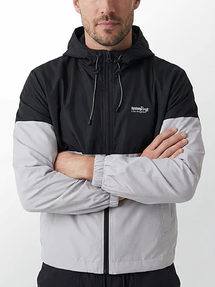 Cortaviento Bicolor Hombre Gris