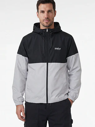 Cortaviento Bicolor Hombre Gris
