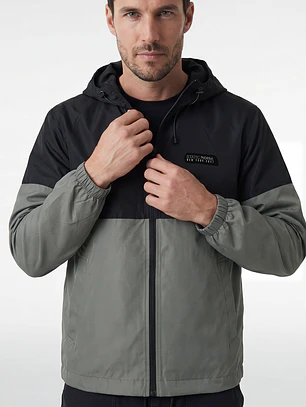 Cortaviento Bicolor Hombre Verde