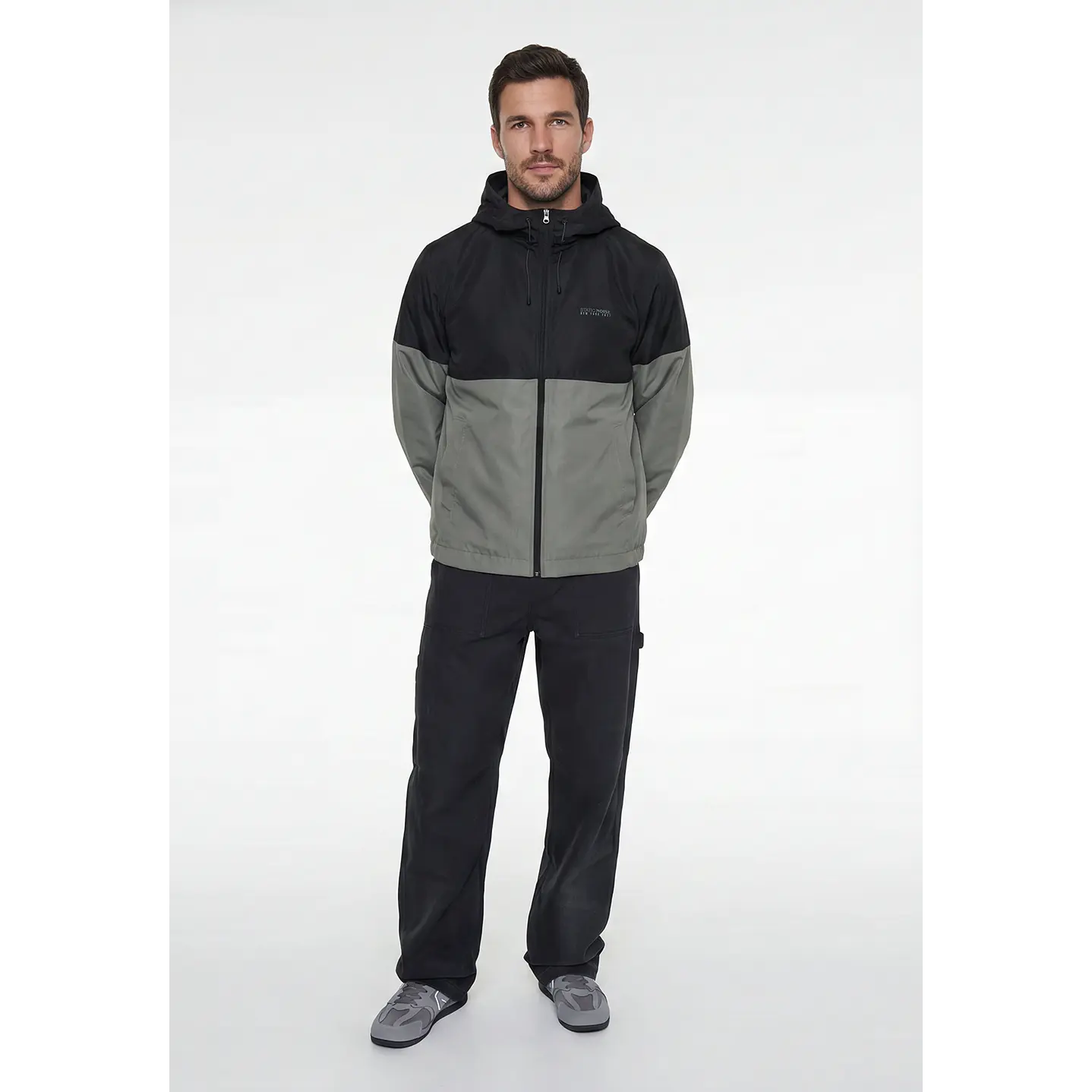 Cortaviento Bicolor Hombre Verde 4