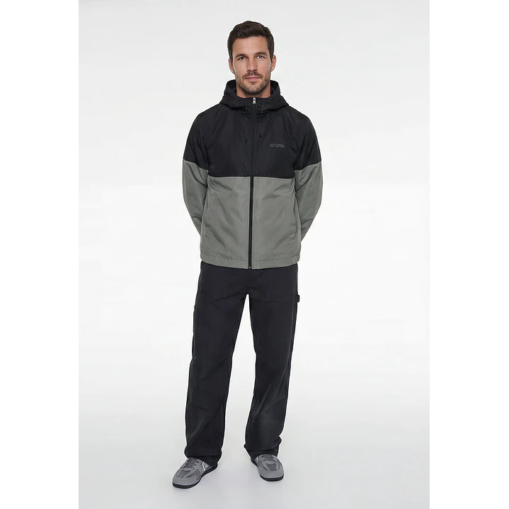 Cortaviento Bicolor Hombre Verde 4