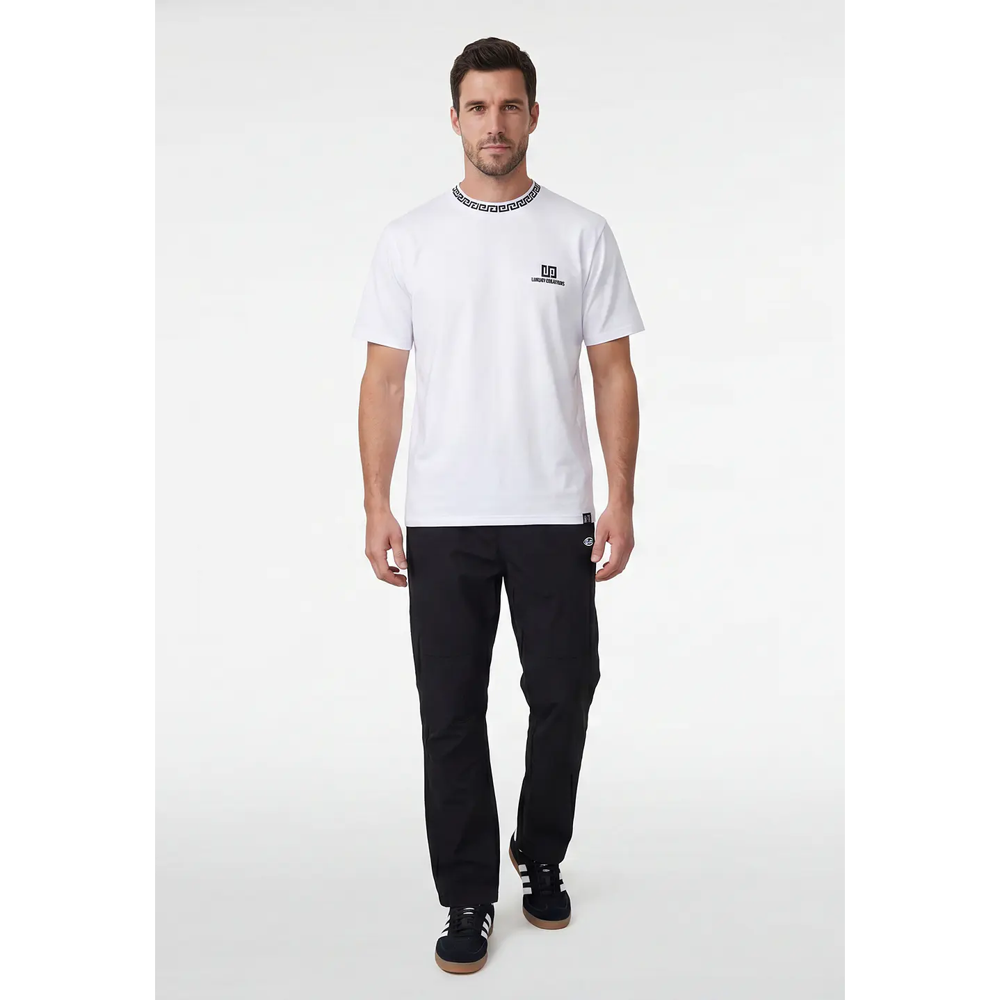 Pantalón Straight Hombre Casual Negro 3