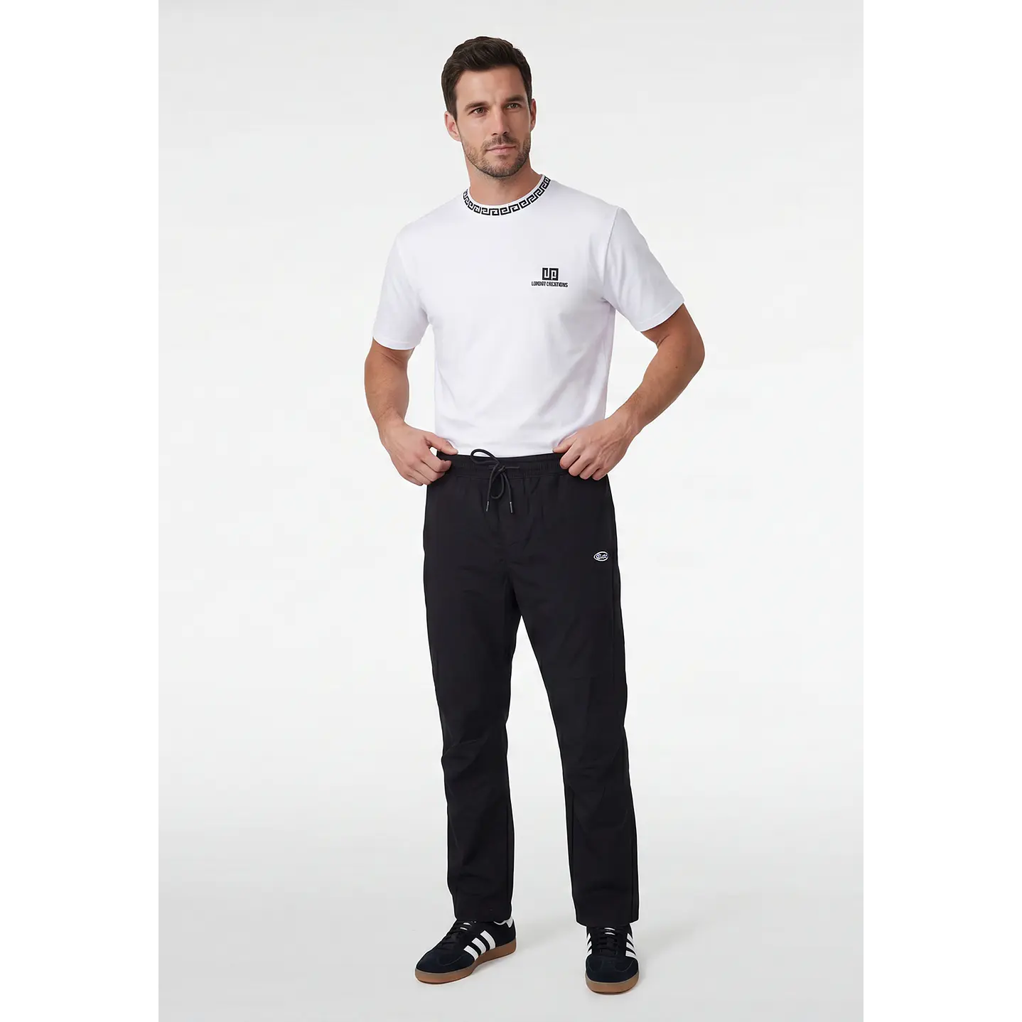 Pantalón Straight Hombre Casual Negro 4