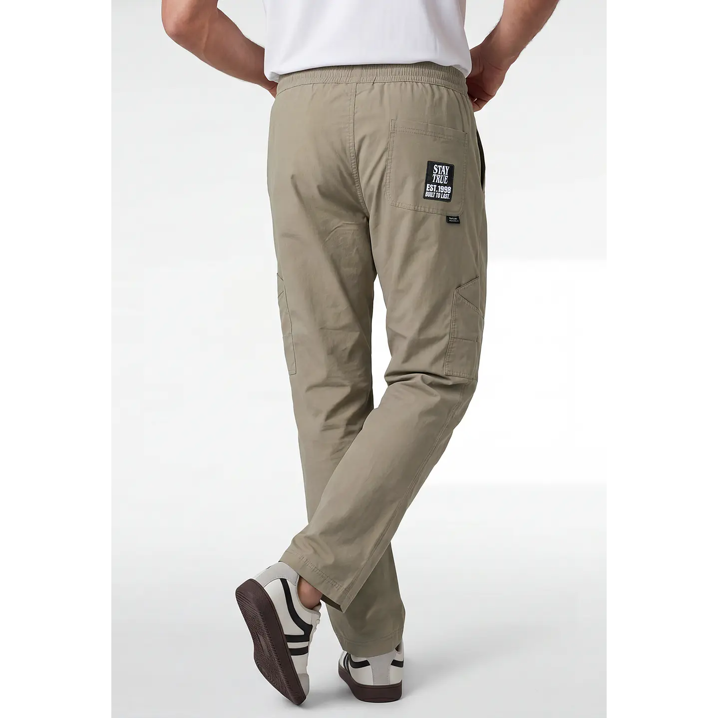 Pantalón Straight Hombre Casual Beige 2