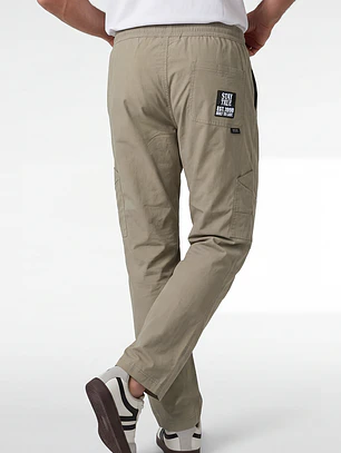 Pantalón Straight Hombre Casual Beige