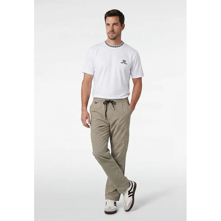 Pantalón Straight Hombre Casual Beige 3
