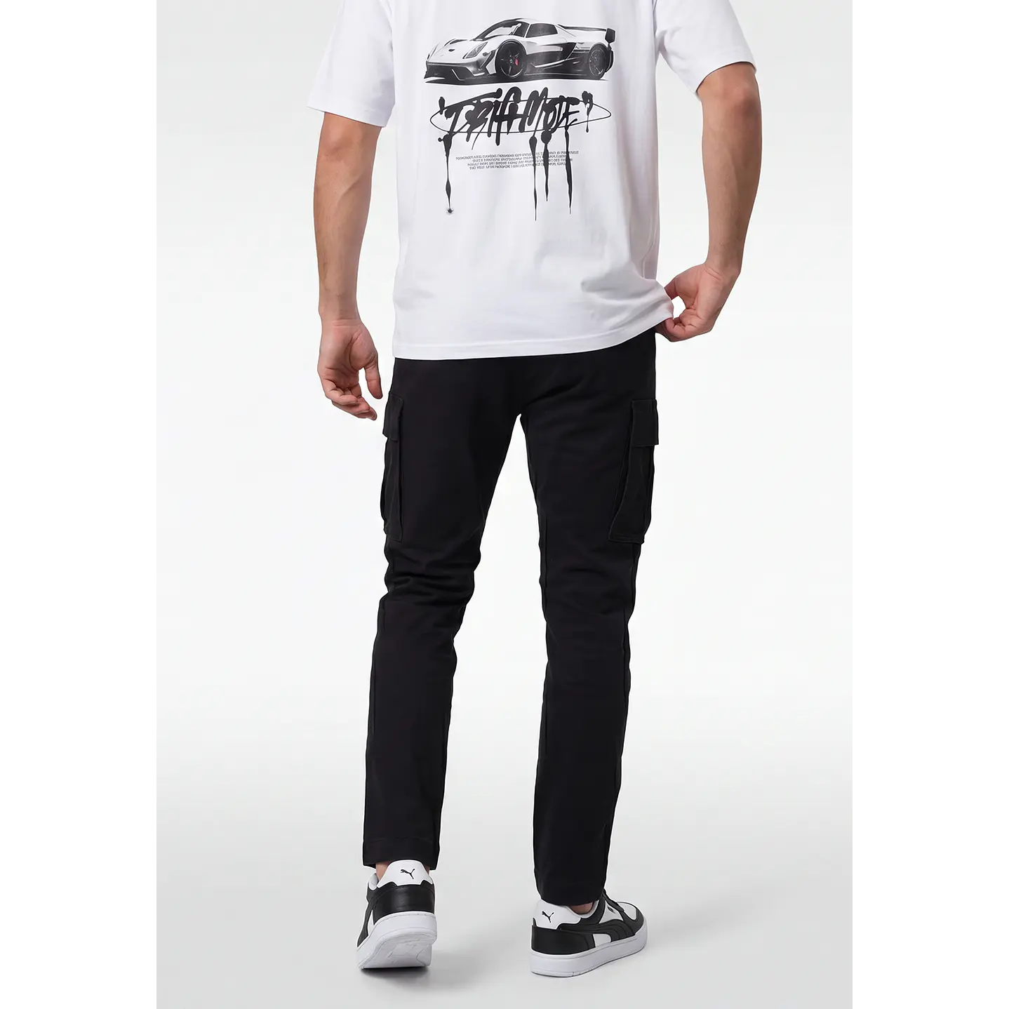 Pantalón Militar Cargo Hombre Negro 2