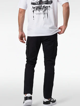 Pantalón Militar Cargo Hombre Negro