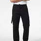 Pantalón Cargo Parachute Hombre Negro - Miniatura 1