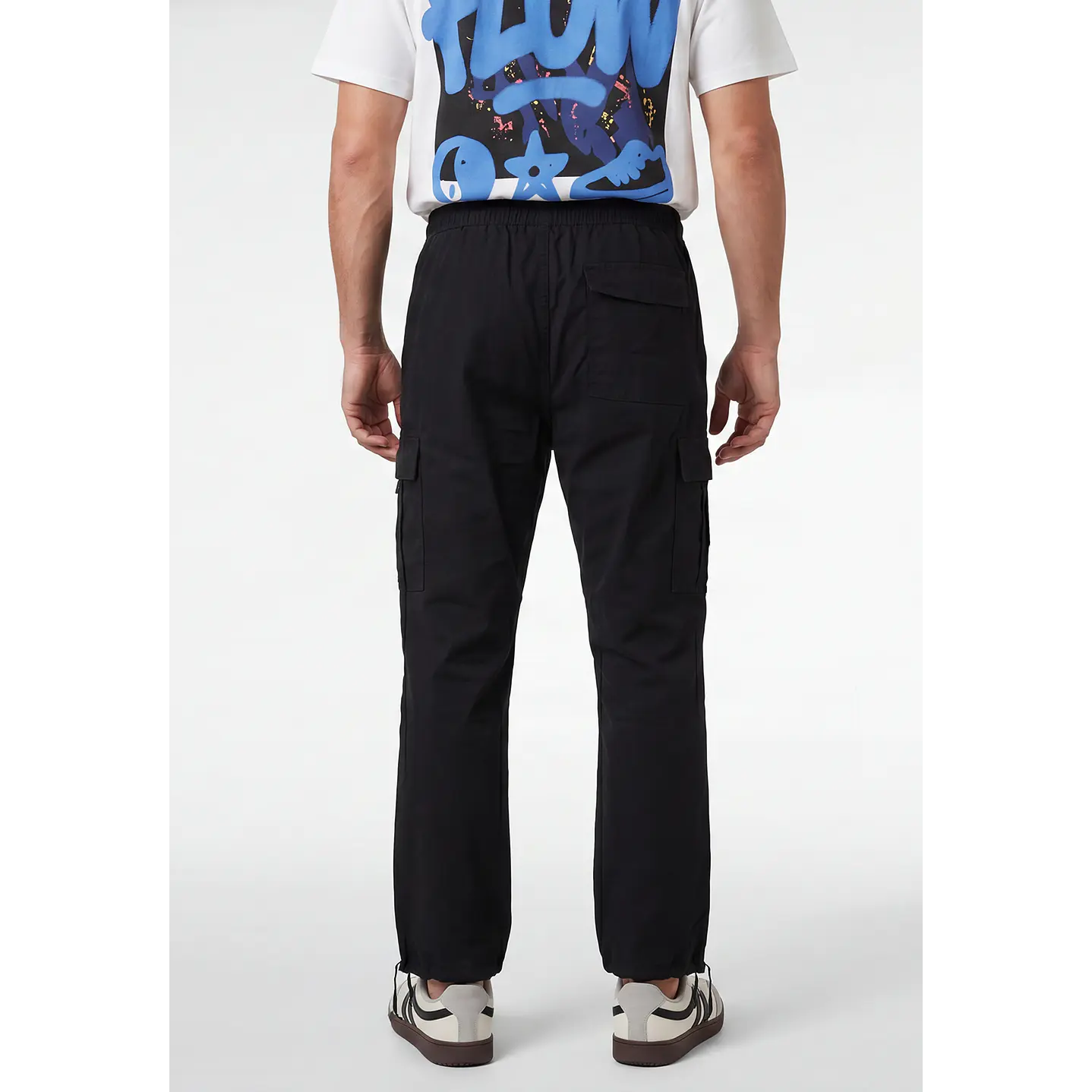Pantalón Cargo Parachute Hombre Negro 2