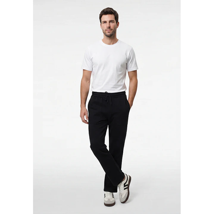 Buzo Recto Jogger Hombre Negro 4