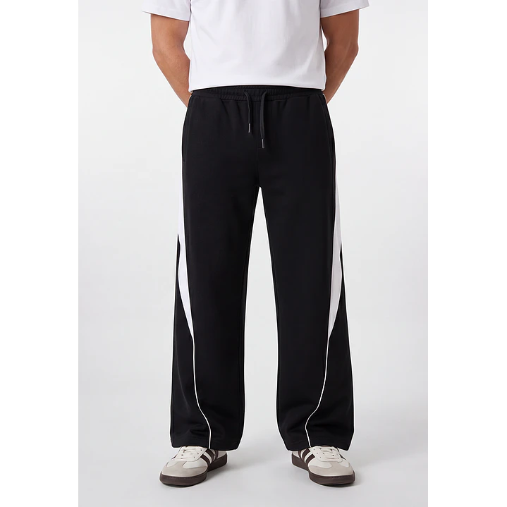 Buzo Bicolor Hombre Negro 1