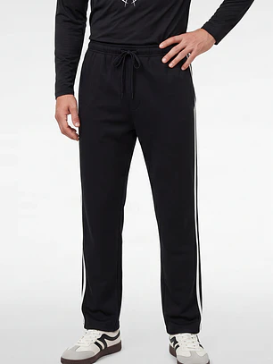 Buzo Cinta Lateral Relaxed Hombre Negro