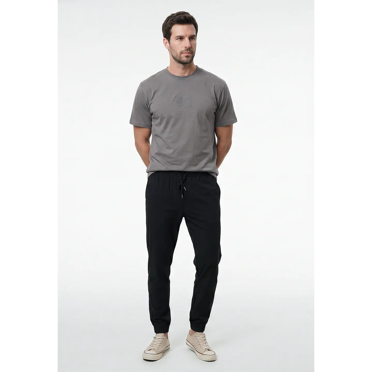Buzo Deportivo Slim Hombre Negro 3