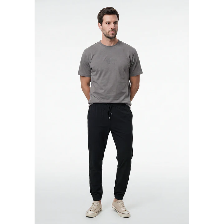 Buzo Deportivo Slim Hombre Negro 3
