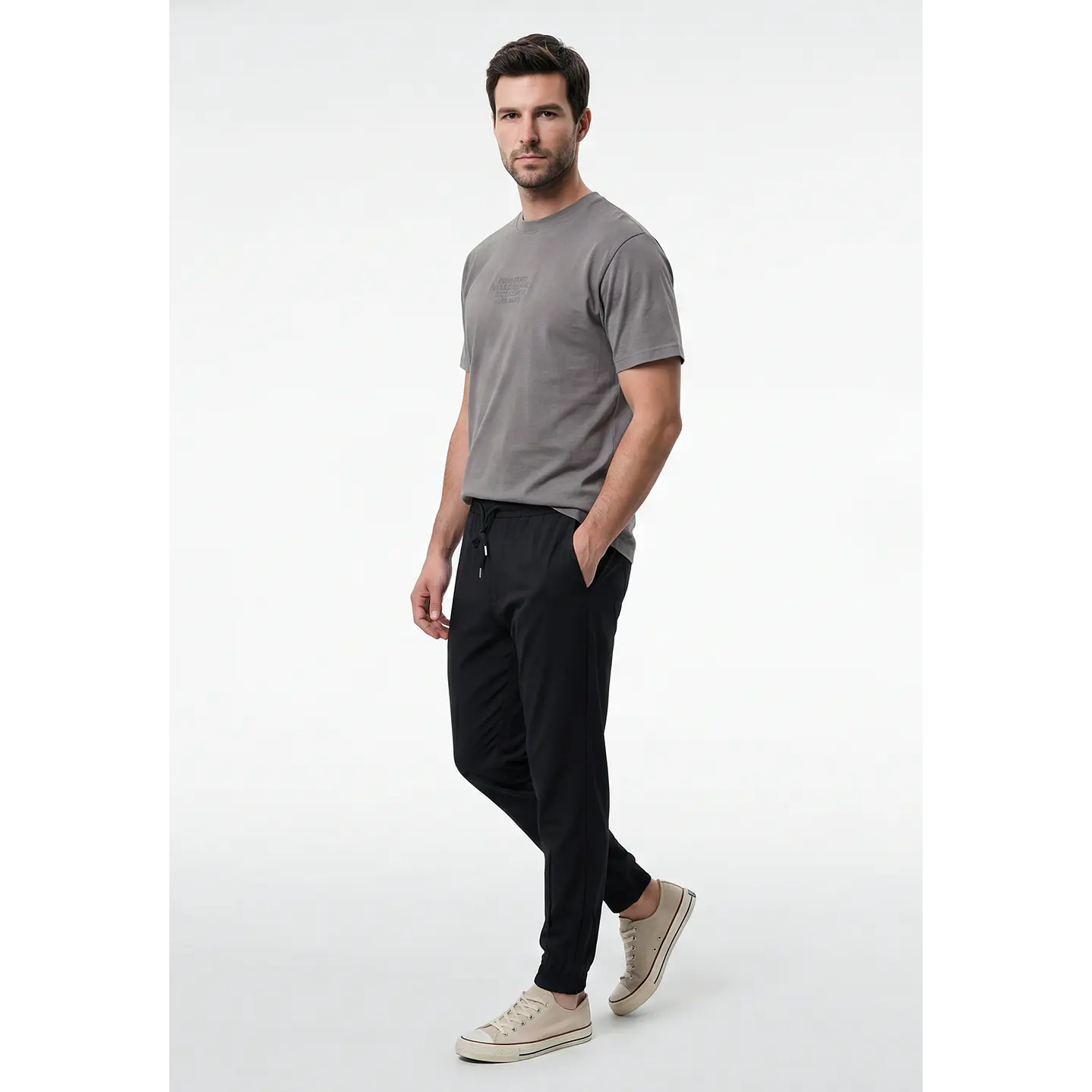 Buzo Deportivo Slim Hombre Negro 4