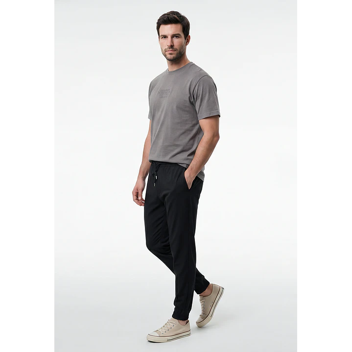 Buzo Deportivo Slim Hombre Negro 4