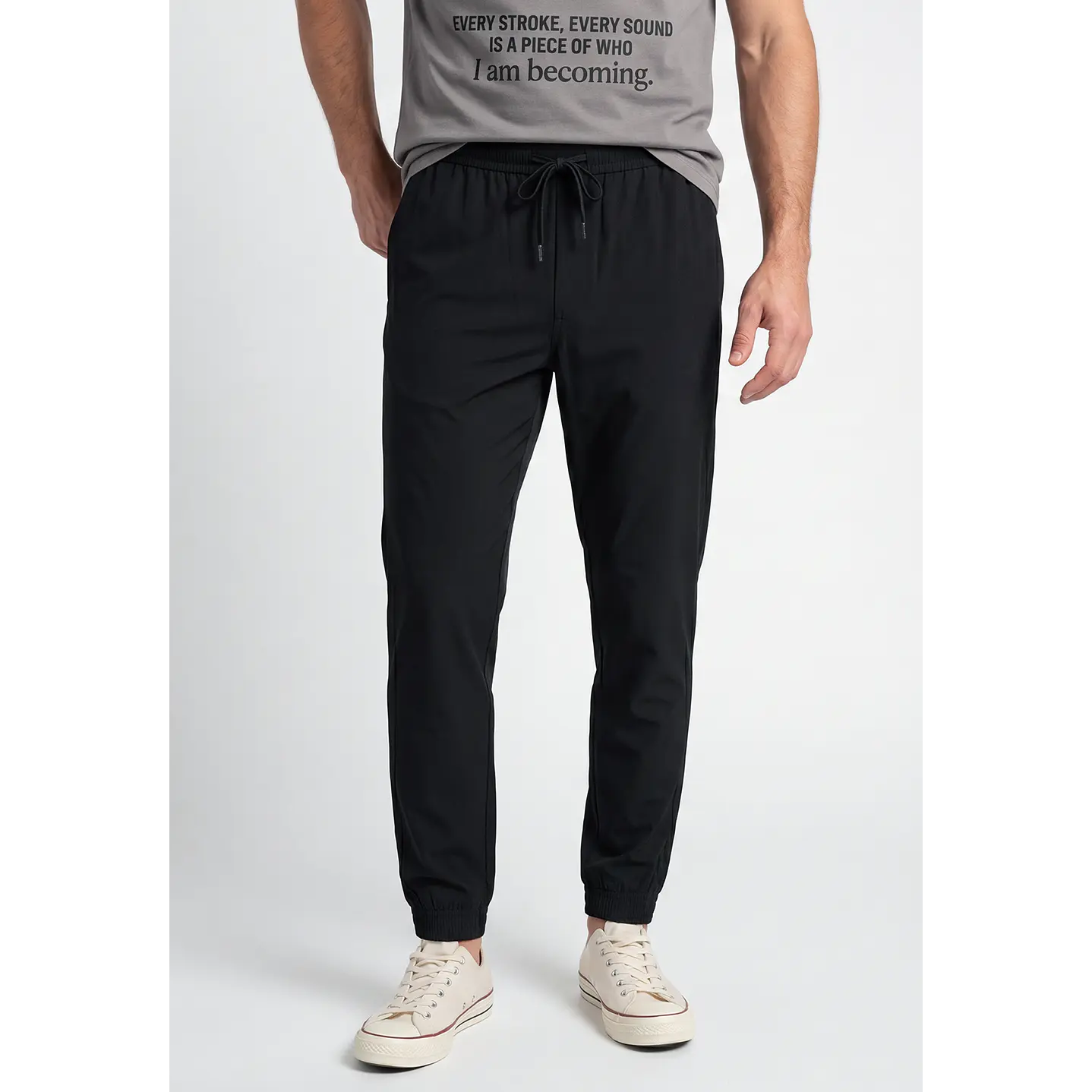 Buzo Deportivo Slim Hombre Negro 1