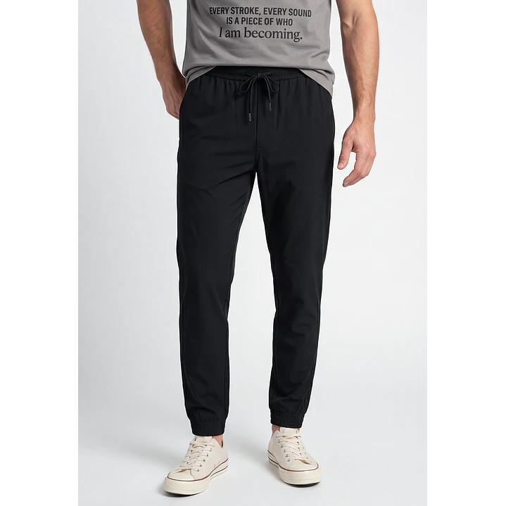 Buzo Deportivo Slim Hombre Negro 1