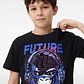 Polera Print Engomado Niño Negro - Miniatura 3