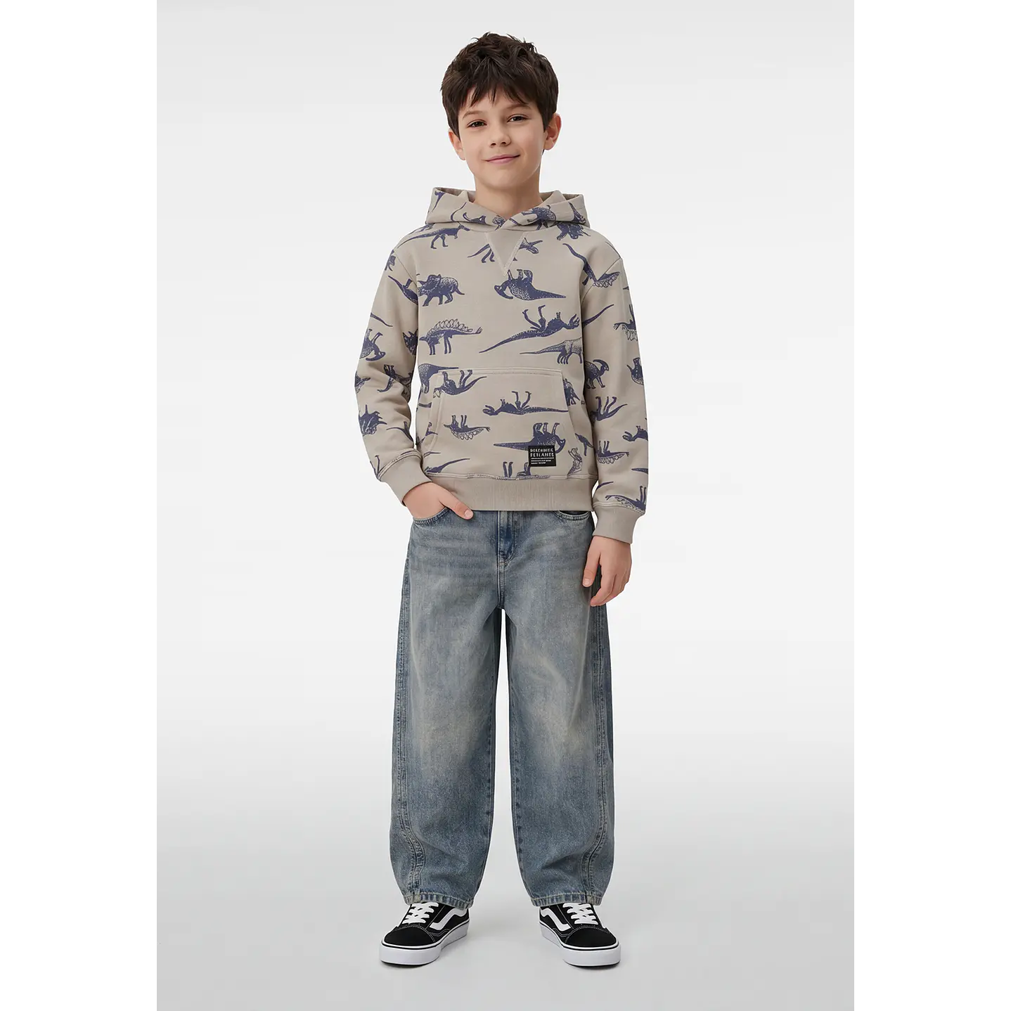 Polerón Dino Niño Beige 3