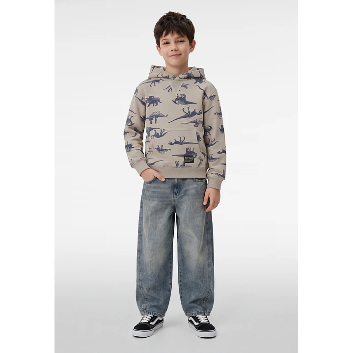 Polerón Dino Niño Beige 2