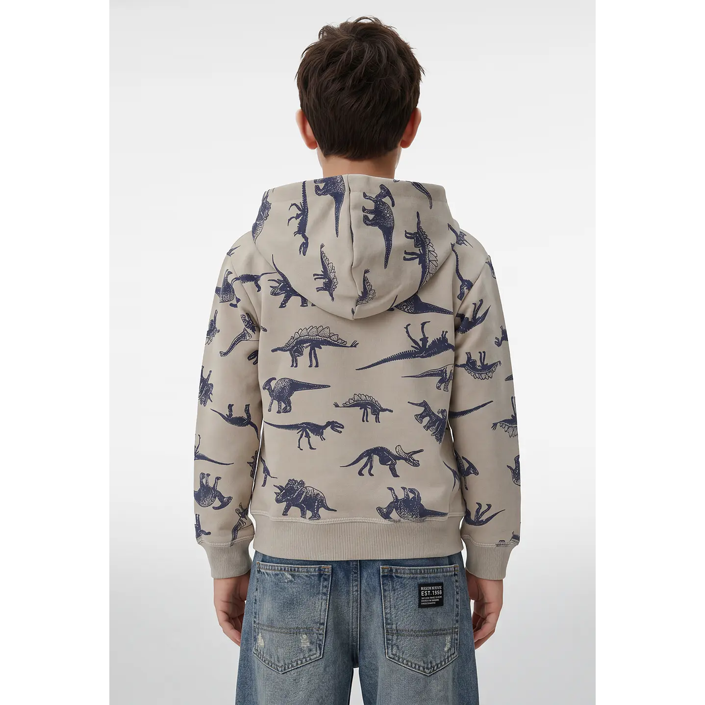 Polerón Dino Niño Beige 2
