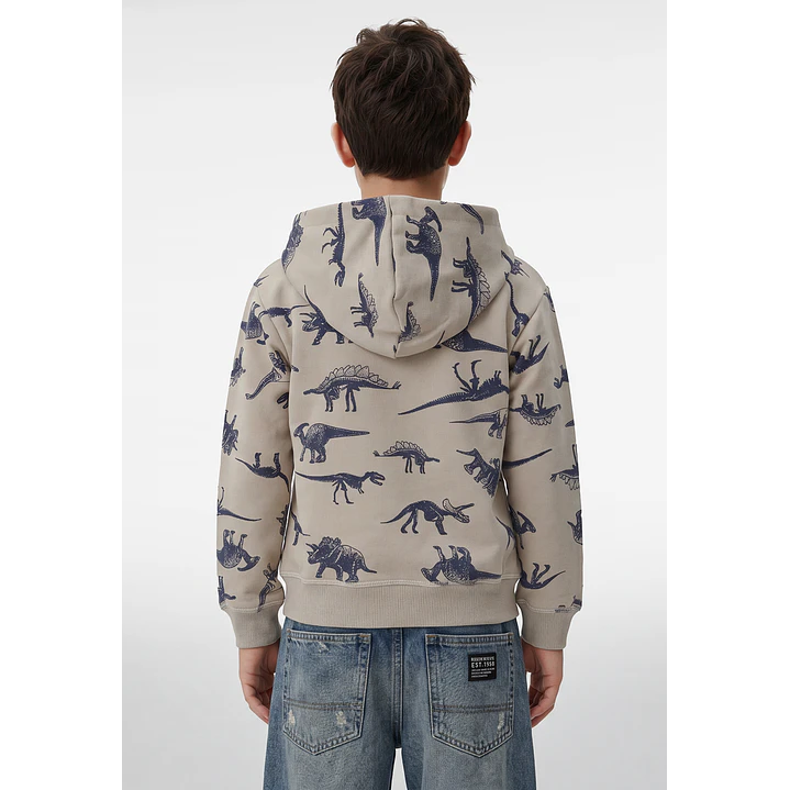 Polerón Dino Niño Beige 3