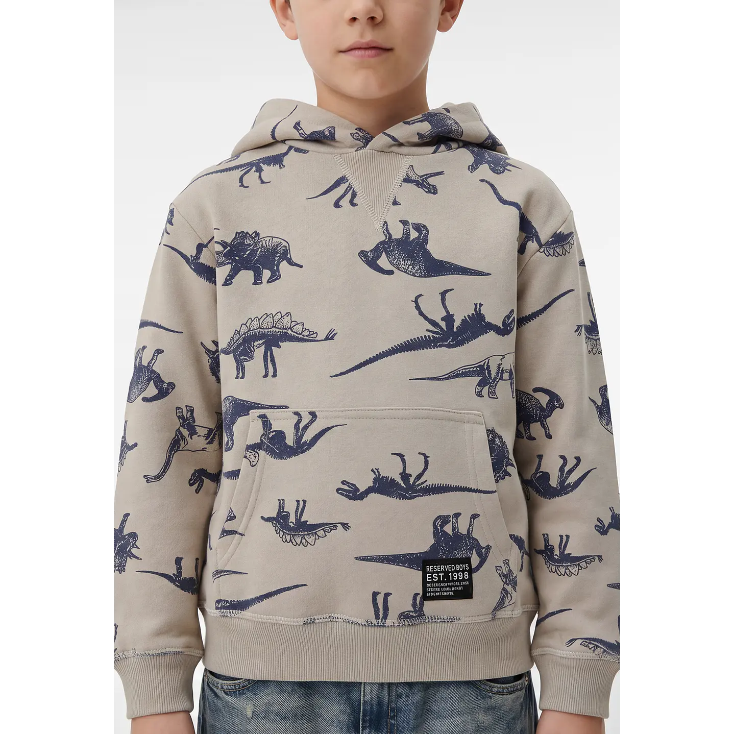 Polerón Dino Niño Beige 4