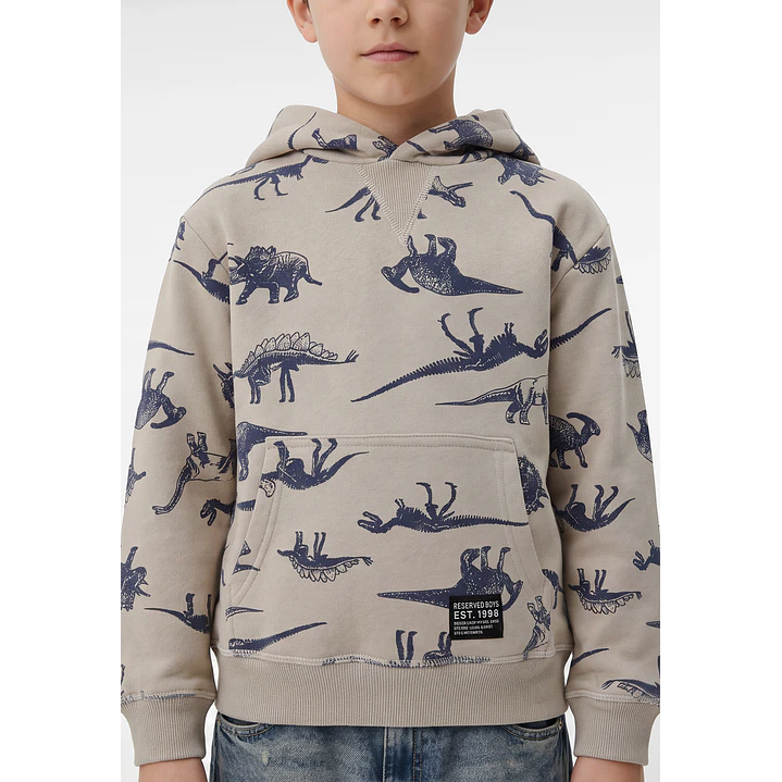 Polerón Dino Niño Beige 4