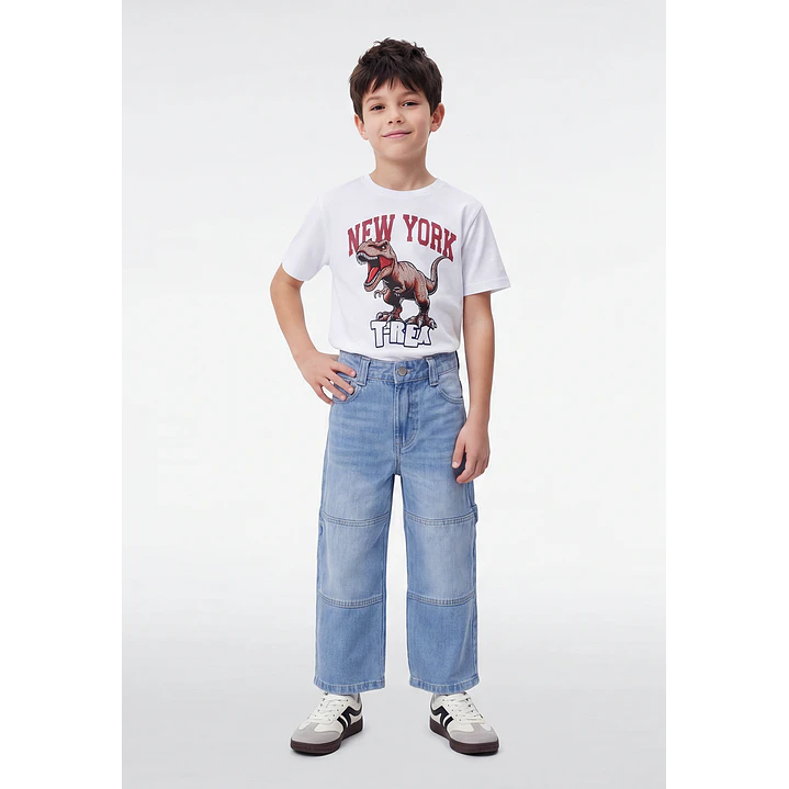 Jeans Carpintero Niño Celeste 1