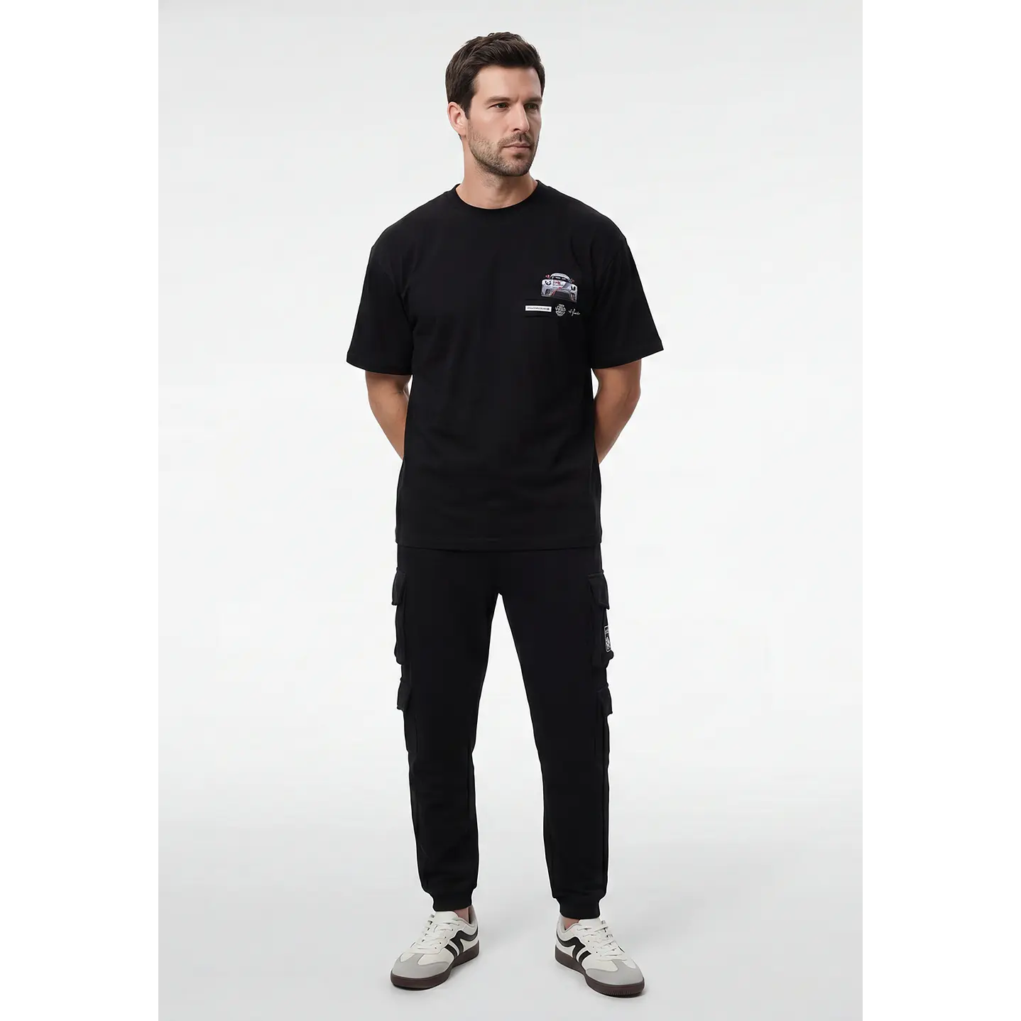 Buzo Cargo Hombre Negro 4