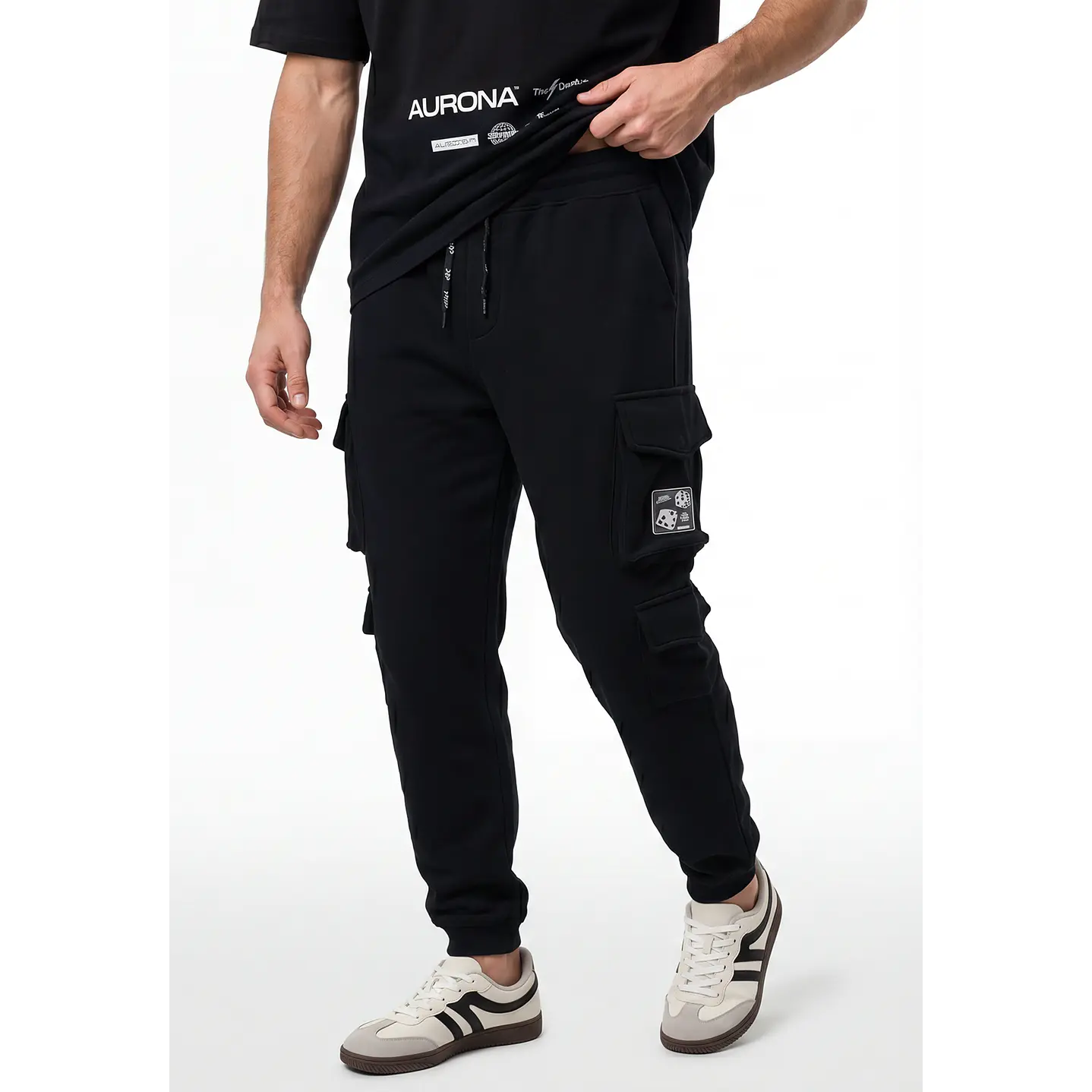 Buzo Cargo Hombre Negro 1
