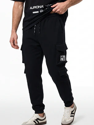 Buzo Cargo Hombre Negro