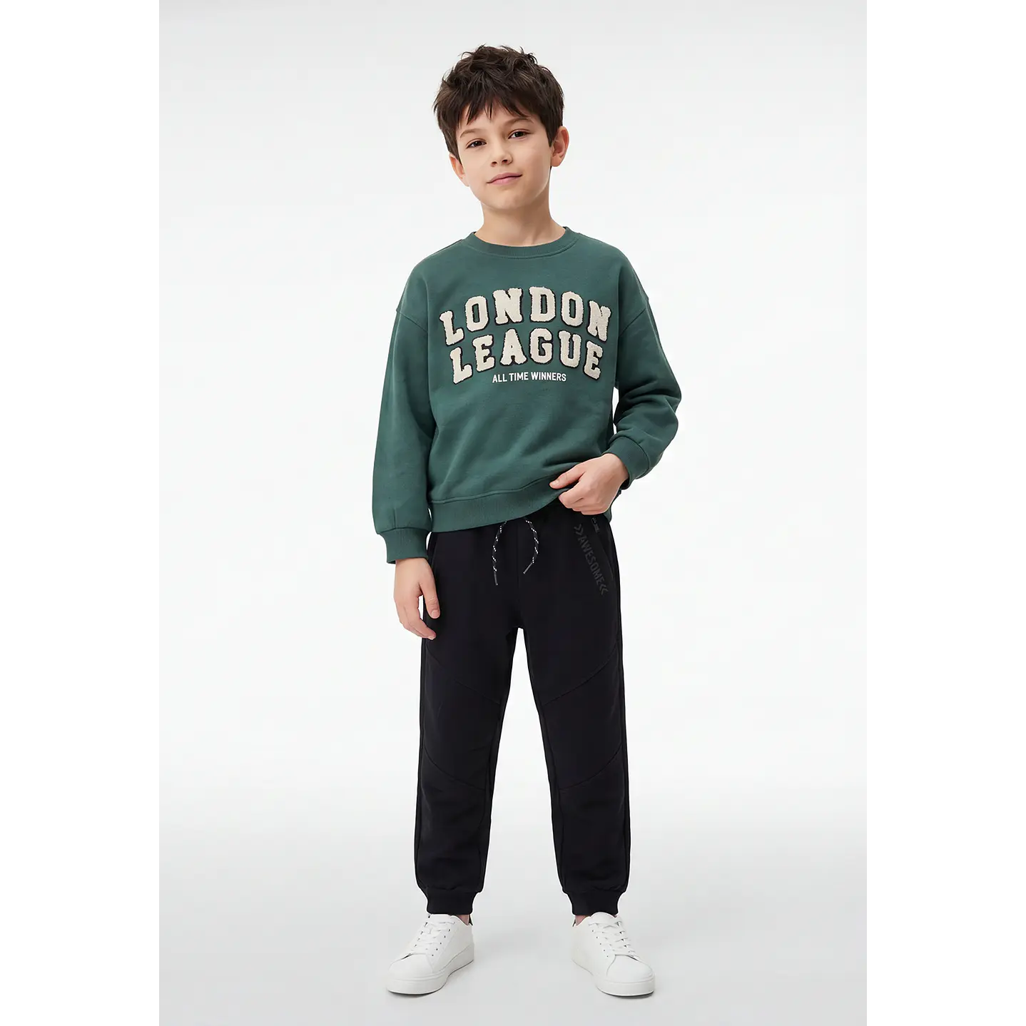 Polerón London Niño Verde 3