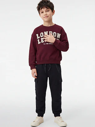 Polerón London Niño Burdeo