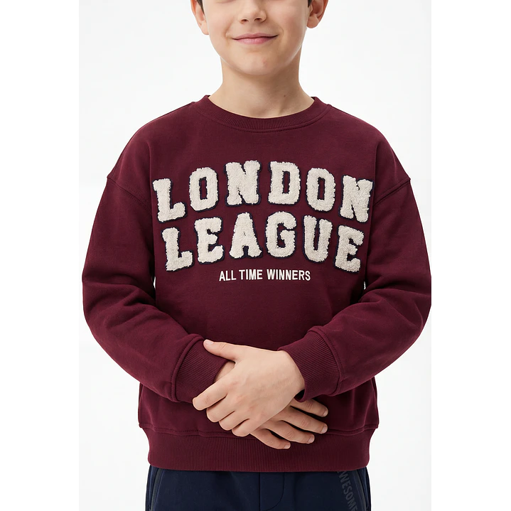 Polerón London Niño Burdeo 3