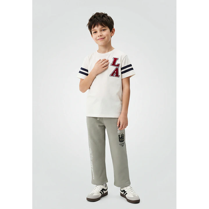 Buzo Urbano Loose Fit Niño Verde 1