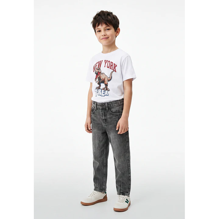 Jeans Loose Fit Niño Negro 4